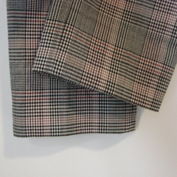 Theory Treeca 2 Glen Plaid Wool Pant Trousers Deco Portland Ankle Stretch  4 - Picture 11 of 16